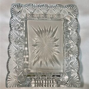 Cristal D'Arques Durand Cut Lead Crystal Picture Frame 5 x 7 Front loading style